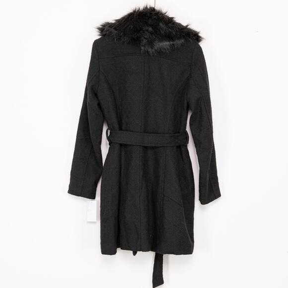 Jessica Simpson Women Double Breasted Fashion Coat Wool Black Size XL - Picture 4 of 9